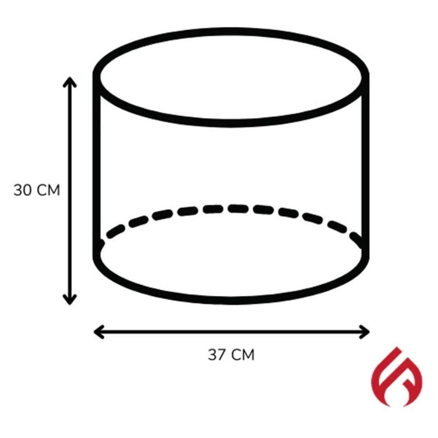 Eco Fuego Low Smoke Wax Candle Fire Pit in Wood Log Finish