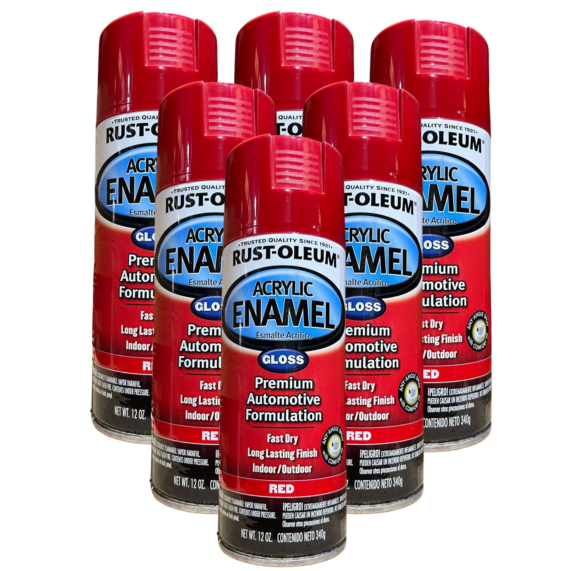 Rust-oleum Acrylic Enamel - Gloss Red 6 Cans - South East Clearance Centre