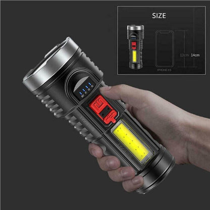Super Bright Torch Led Flashlight USB Rechargeable Tactical Lamp - South East Clearance Centre
