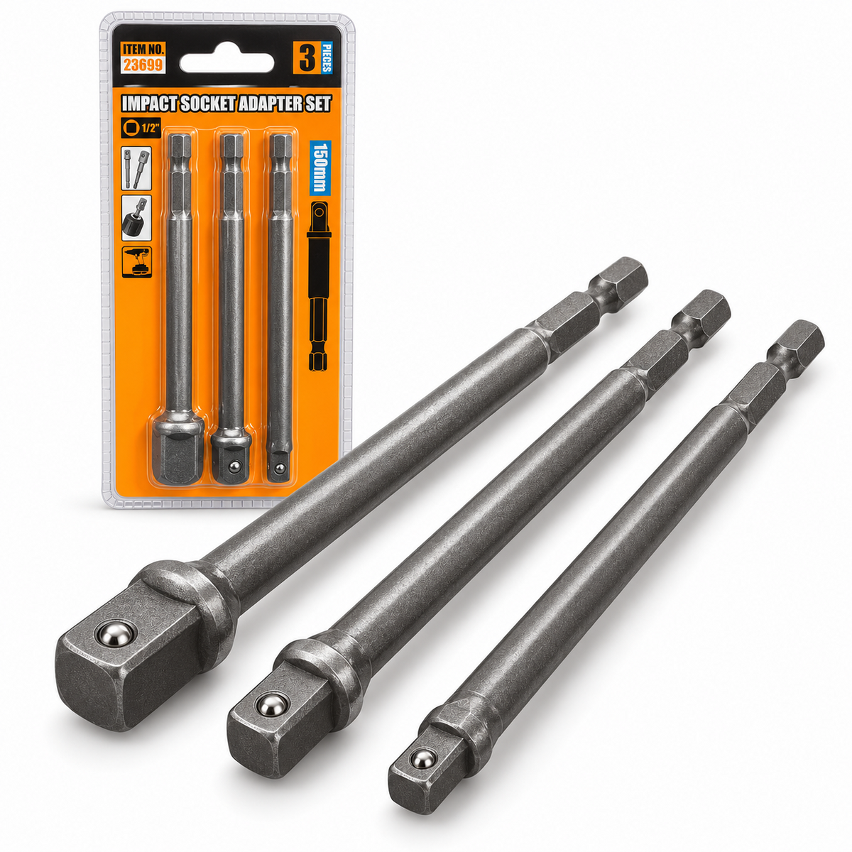 3 Piece Impact Socket Adapter Set – 150mm