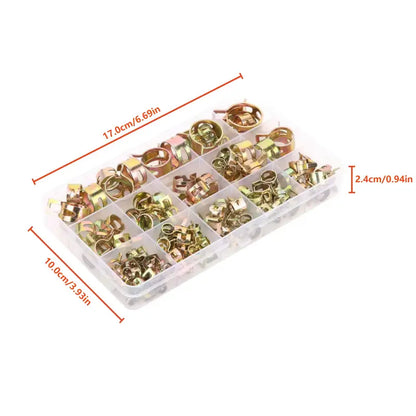 115 Piece Spring Hose Clamps Assortment Kit - South East Clearance Centre