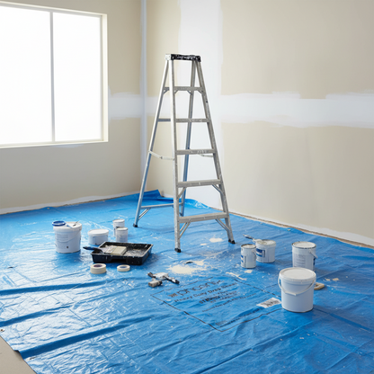 Phoenix Plastic Protection Sheet Blue 3.6M x 2.6M Strong Reusable 12022 - South East Clearance Centre