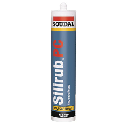 Soudal Silirub PC Clear Silicone Sealant – 300ml - 123600 (Box of 15)