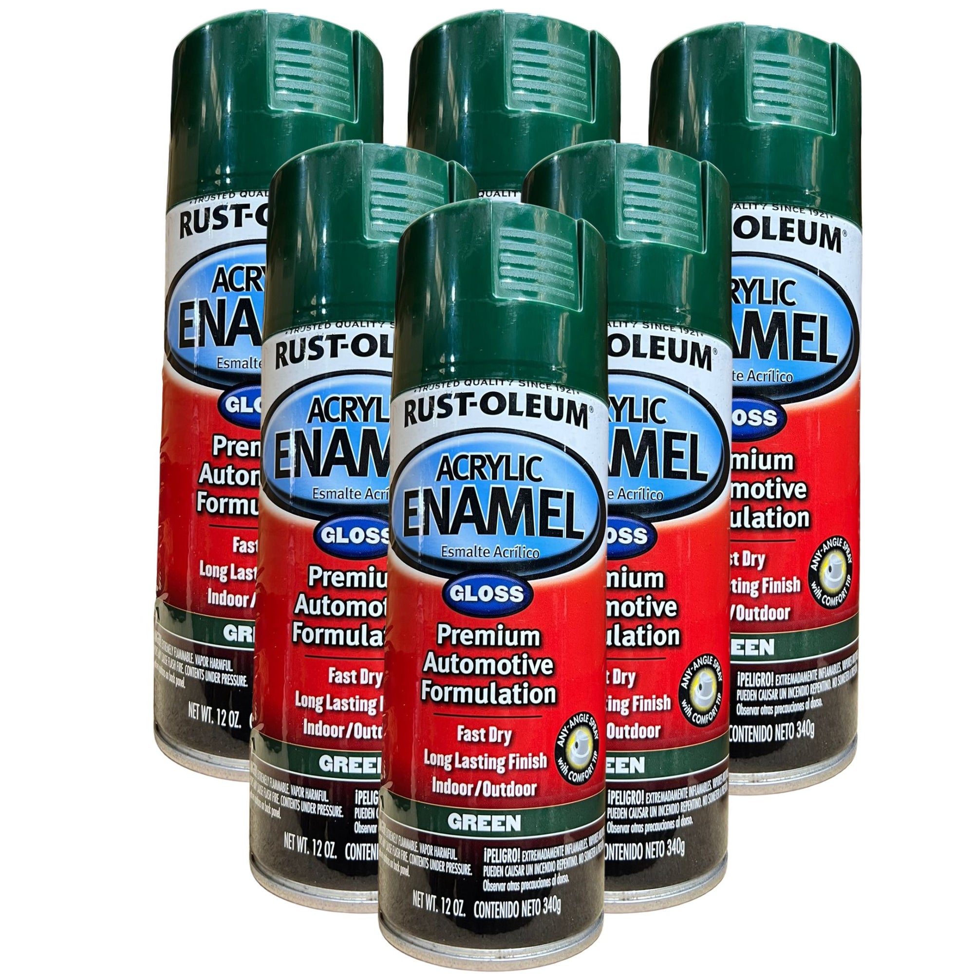Rust-oleum Acrylic Enamel - Gloss Green 6 Cans - South East Clearance Centre
