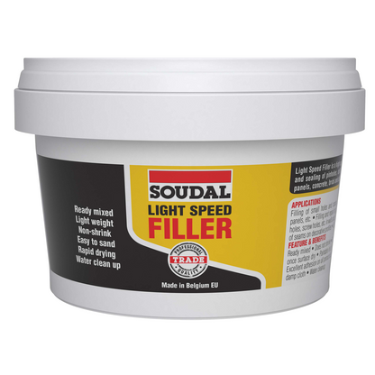 Soudal 132673 Light Speed Plaster Filler 250ml – Made in Belgium 146495 - South East Clearance Centre