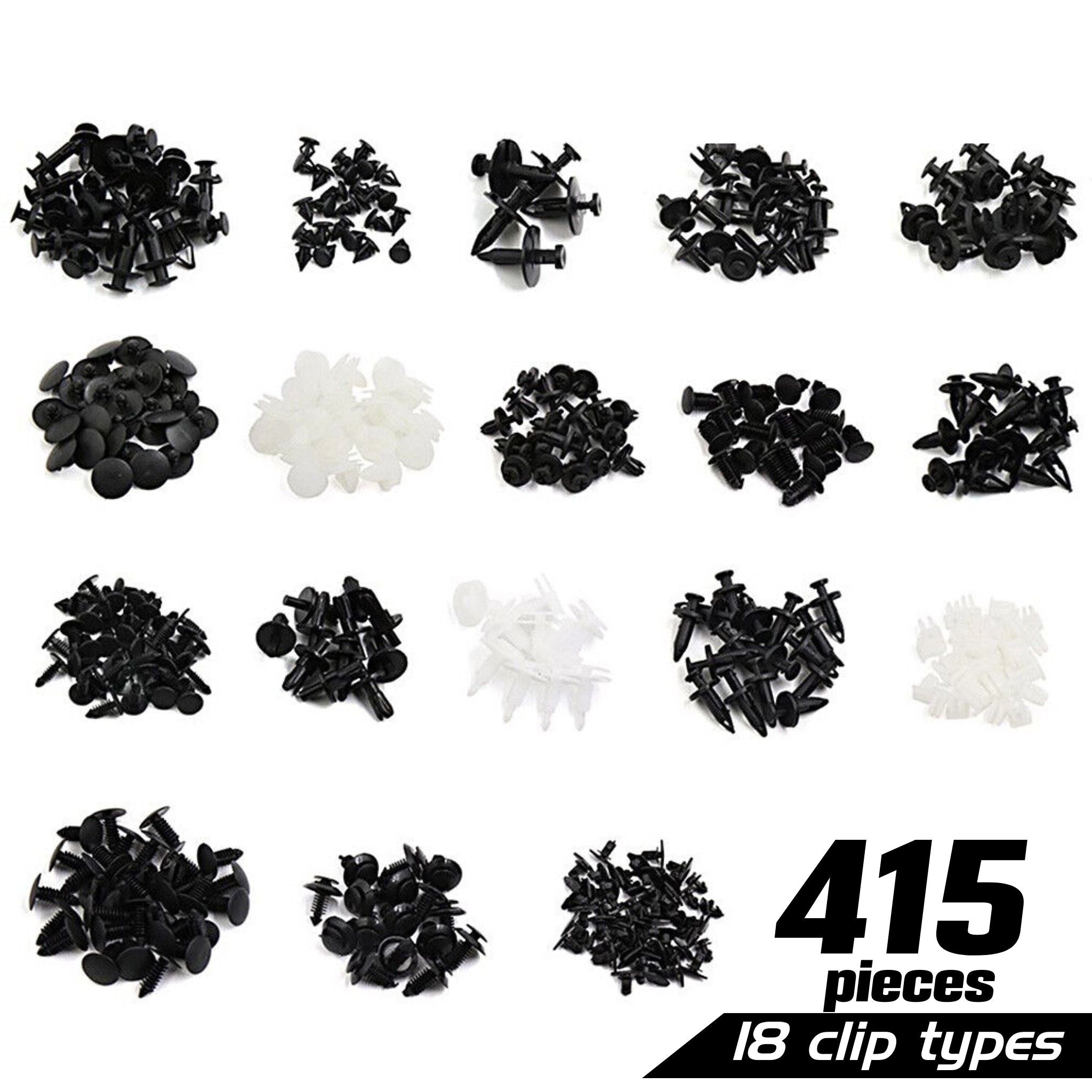 415 Piece Auto Car Trim Plastic Clips Bumper Rivets Screws Panel Push Fastener Kit - South East Clearance Centre