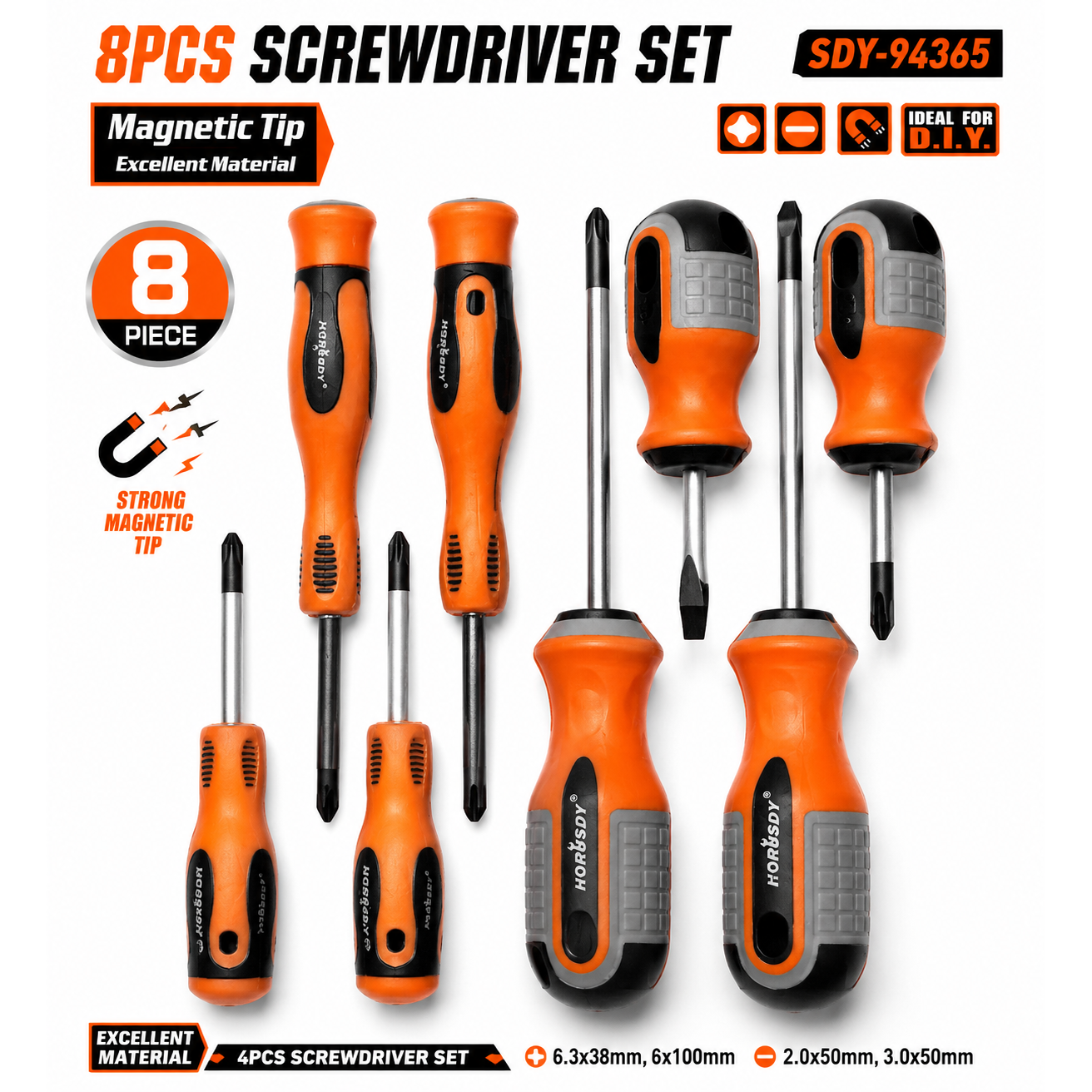 8 Piece Magnetic Screwdriver Set – - South East Clearance Centre
