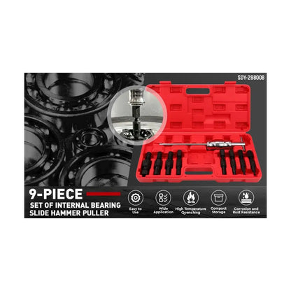 9Pcs Inner Bearing Puller Set Slide Hammer Internal Blind Hole Remover Tool - South East Clearance Centre