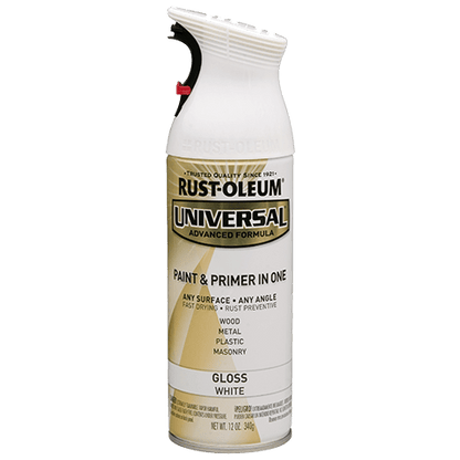(6 Cans) Rust-Oleum 245199 Universal Gloss Pure White - Spraypaint 340g