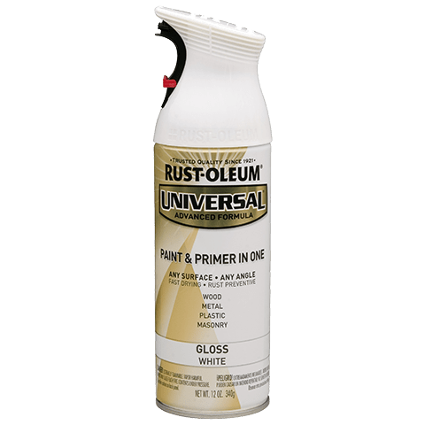 (6 Cans) Rust-Oleum 245199 Universal Gloss Pure White - Spraypaint 340g