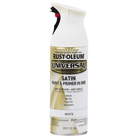 Rust-Oleum UNIVERSAL PREMIUM SPRAY PAINT Satin Spray Paint | 245210 SATIN WHITE - South East Clearance Centre