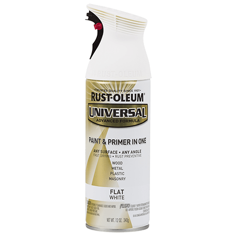 Rust-Oleum UNIVERSAL PREMIUM SPRAY PAINT Flat Spray Paint | 247564 FLAT WHITE - South East Clearance Centre