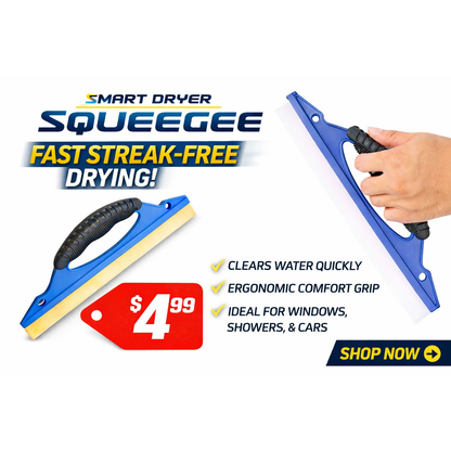 Window & Car Glass Squeegee Scraper – Streak-Free Drying & Cleaning Blade - South East Clearance Centre