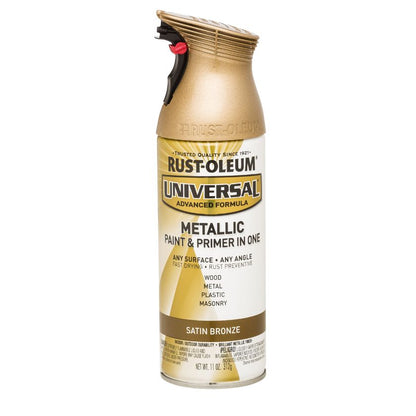 (6 cans)Rust Oleum Universal Metallic Spray Paint Satin Bronze - South East Clearance Centre
