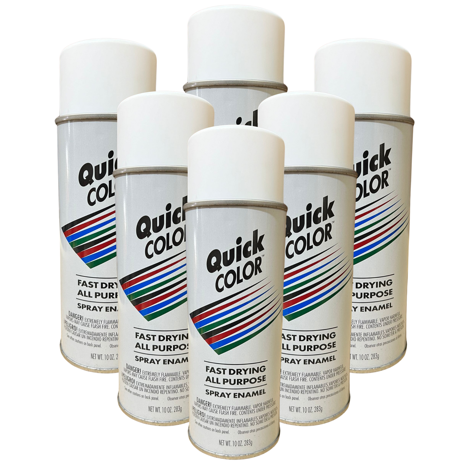Rust-Oleum Quick Color Spray Paint 6 Cans - Flat White - South East Clearance Centre