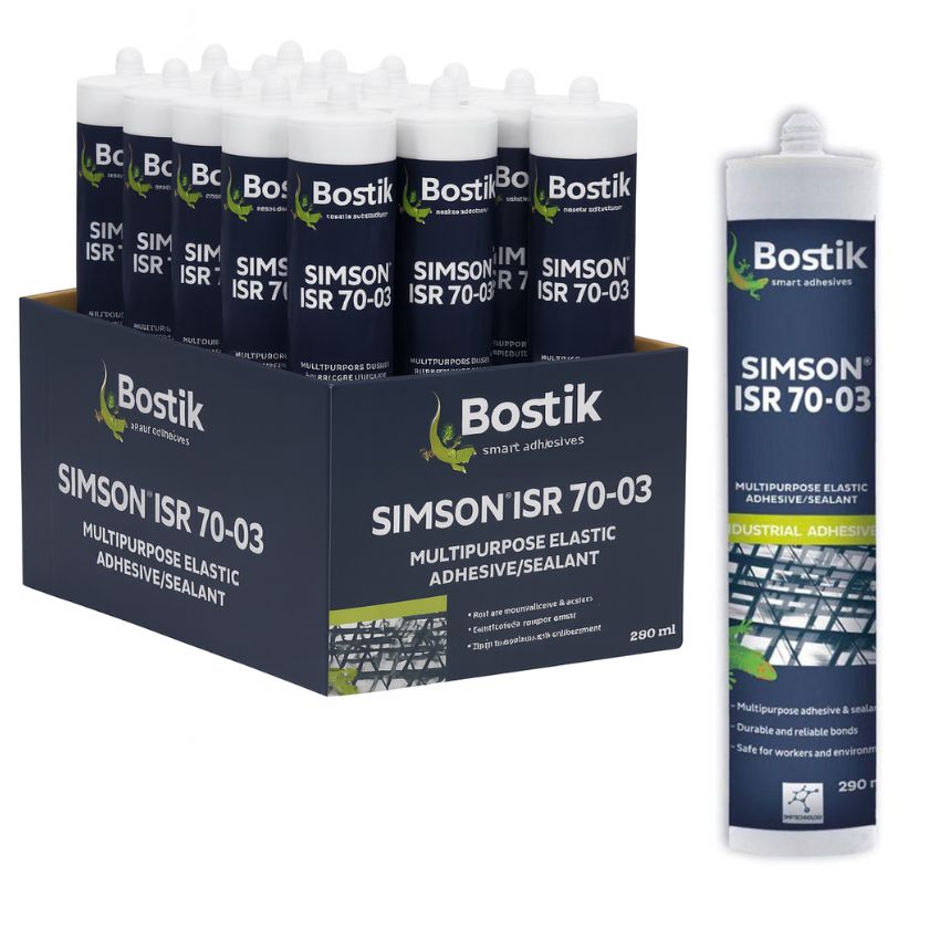 Bostik 30132171 290ml Simson ISR 70-03 Elastic Adhesive/ Sealant Cartridge - Black (Box of 12)