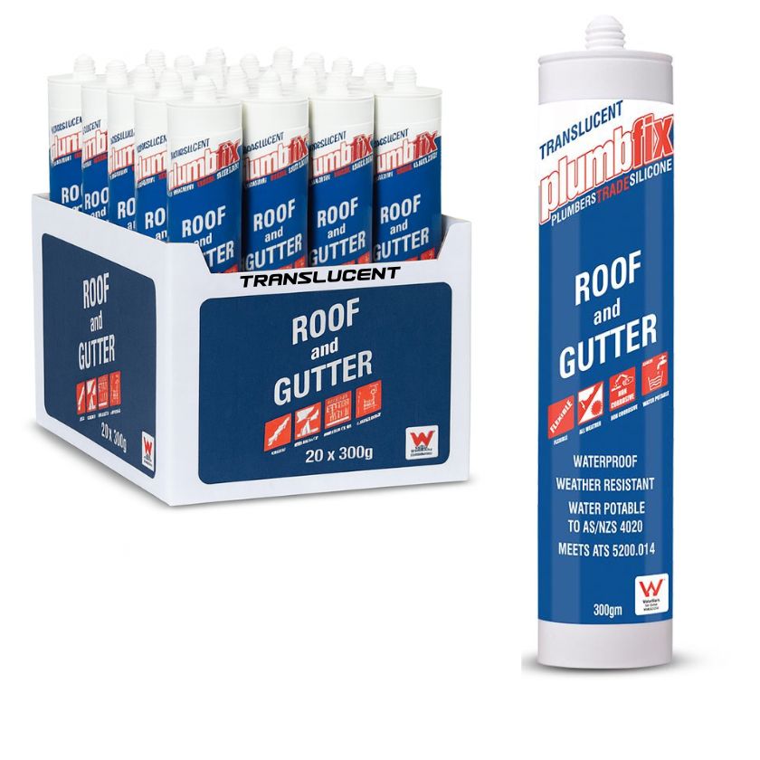 Bostik 30840192 300g Plumbfix Roof and Gutter Sealant Cartridge - Transluscent (Box of 20)