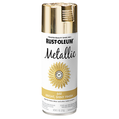 6 Cans | Rust-Oleum 340647 Specialty® Metallic Spray Paint - Metallic Gold - South East Clearance Centre