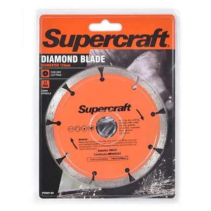 Supercraft Diamond Blade Segmented 125mm - South East Clearance Centre