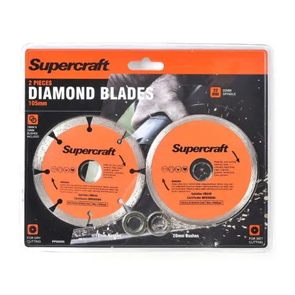Supercraft Diamond Blades 20mm Bushes 105mm - 2 Piece