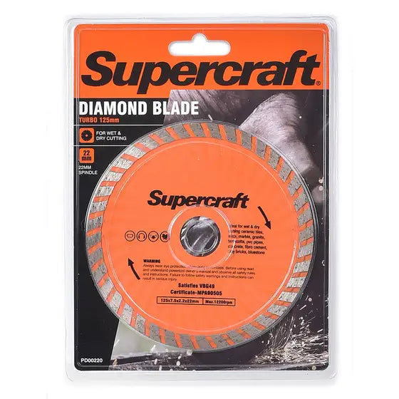 Supercraft Diamond Blade Turbo 125mm - South East Clearance Centre