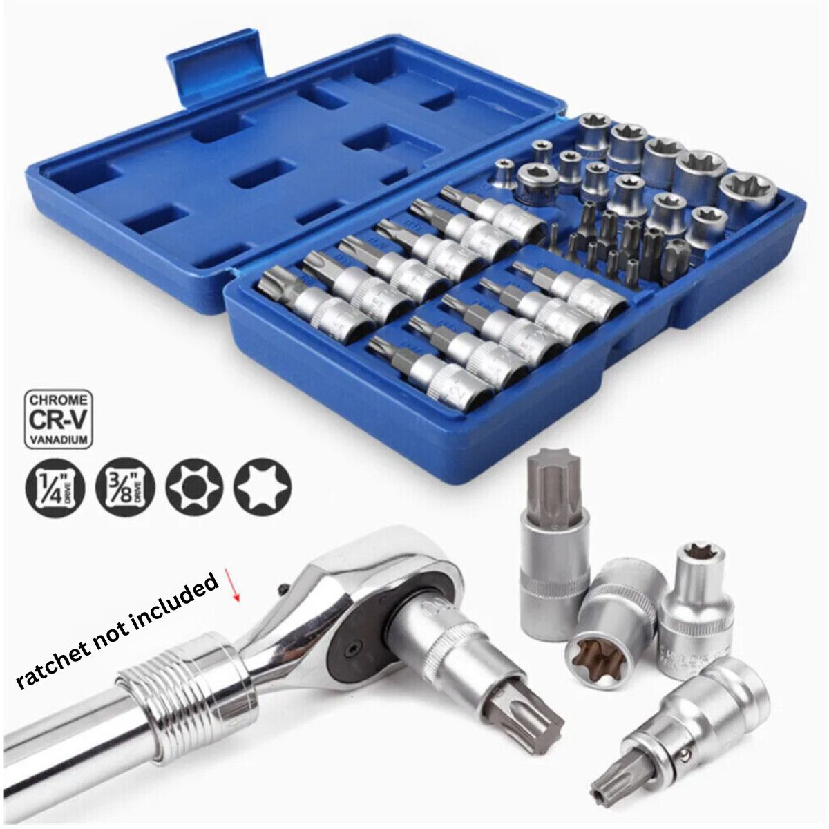 34 Piece E Torx Socket Set – South East Clearance Centre