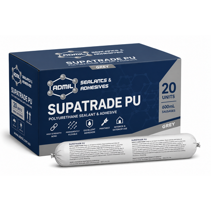 Admil SUPATRADE 104023 PU Polyurethane Sealant & Adhesive 600ml Sausage – Pallet of 400 Sausages