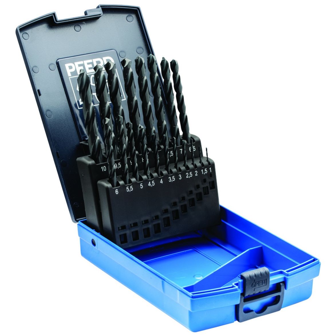 PFERD 25203701 19 Piece High Speed Steel HSSG Drill Bit Set Metric 1-10mm - South East Clearance Centre