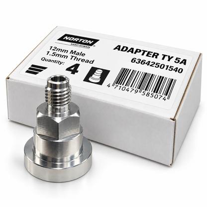 Norton Adapter TY 5A 12mm Male 1.5mm Thread – Box of 4