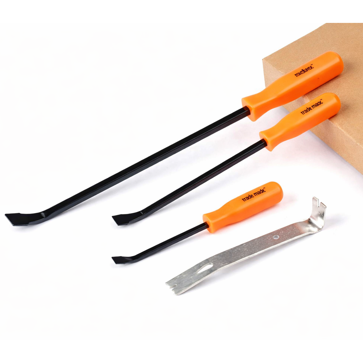 4 Pieces Pry Bar Set | Mechanic Crowbar Car Tool - South East Clearance Centre