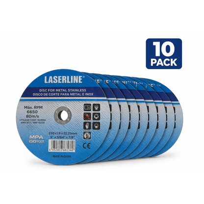 230mm Metal Cutting Disc 10 Pack – 9” Stainless Steel Cut-Off Wheels 1.9mm - South East Clearance Centre