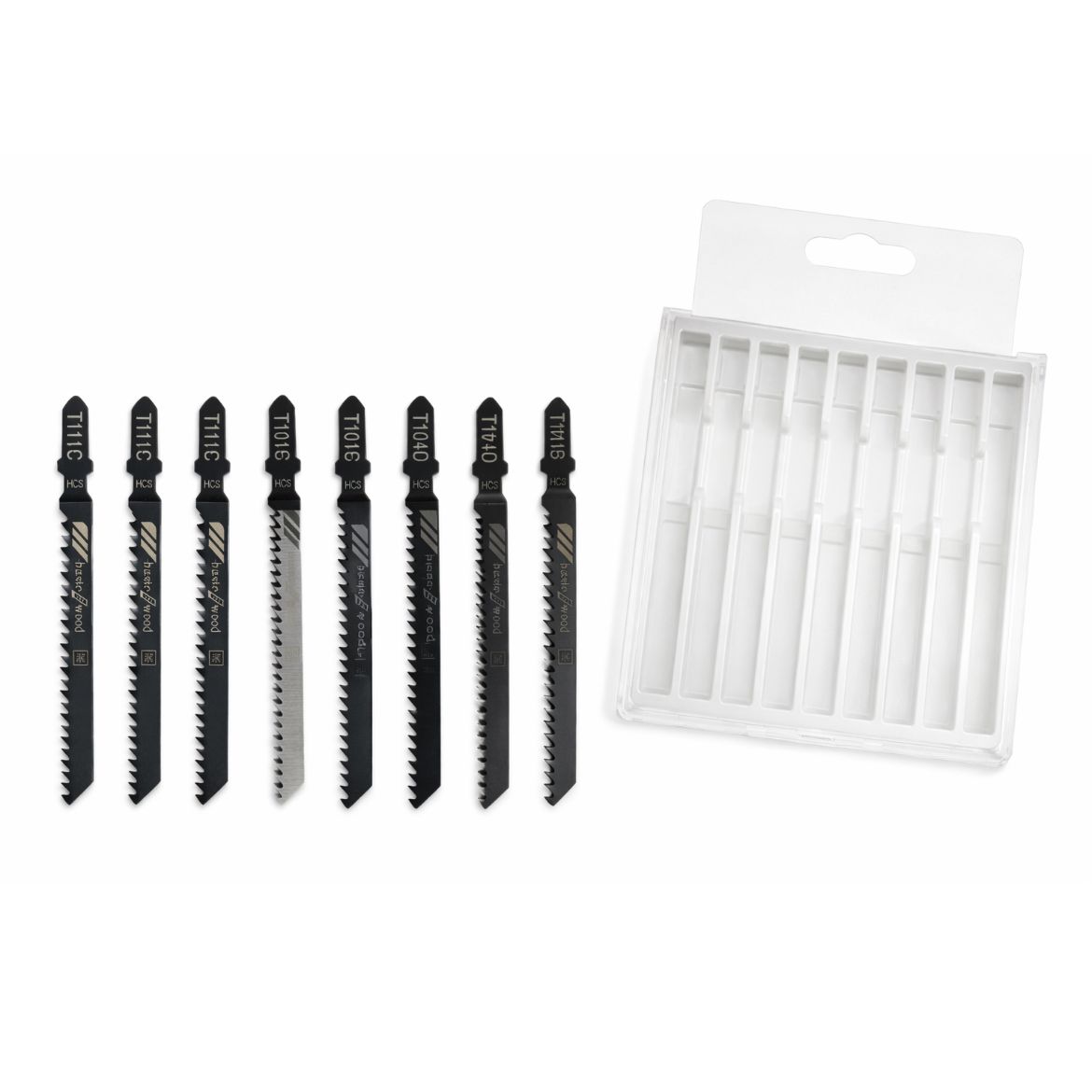 10pc Jigsaw Blade Set – Mixed Wood & Metal Cutting Blades (T-Shank)