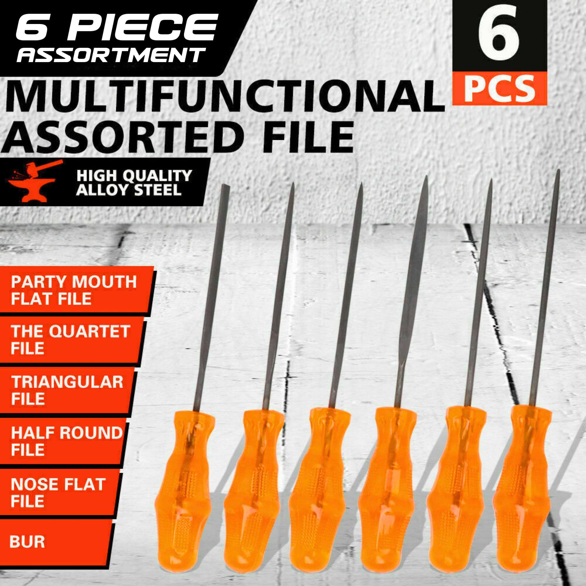 6 Piece Multifunction Assorted FIle Set - South East Clearance Centre