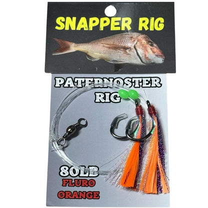 Premium Snapper Rig Twin Paternoster Rig Circle Hook With Lumo Feather - South East Clearance Centre