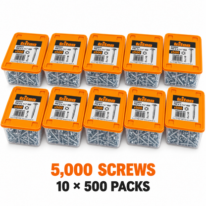Triton Zinc Pocket-Hole Screws 8G x 32mm (1¼") Washer Head Coarse – SQ2 – 5000 Pack - South East Clearance Centre