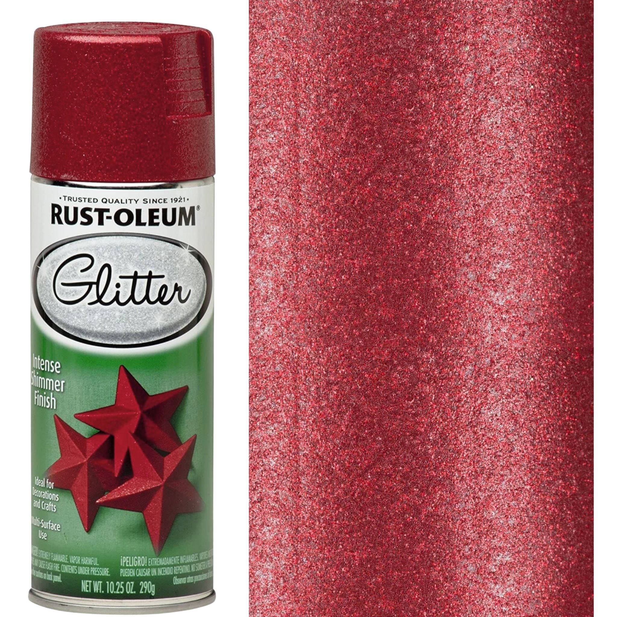 6 PACK- Rustoleum Specialty Glitter Spray Paint, GLITTER RED 268045