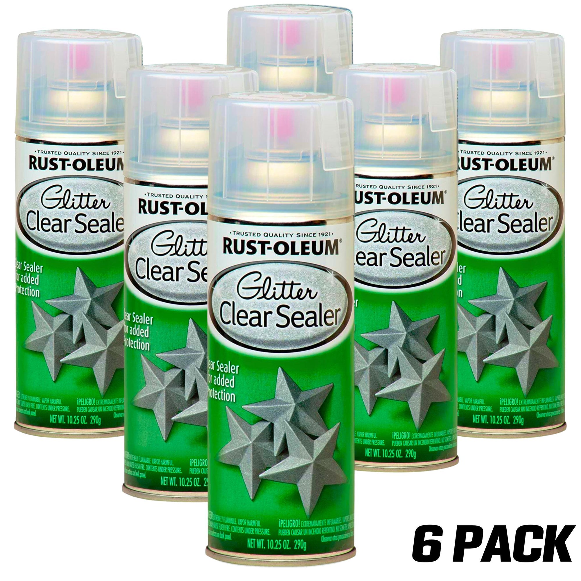 6 PACK- Rustoleum Specialty Glitter Spray Paint | CLEAR SEALER - South East Clearance Centre