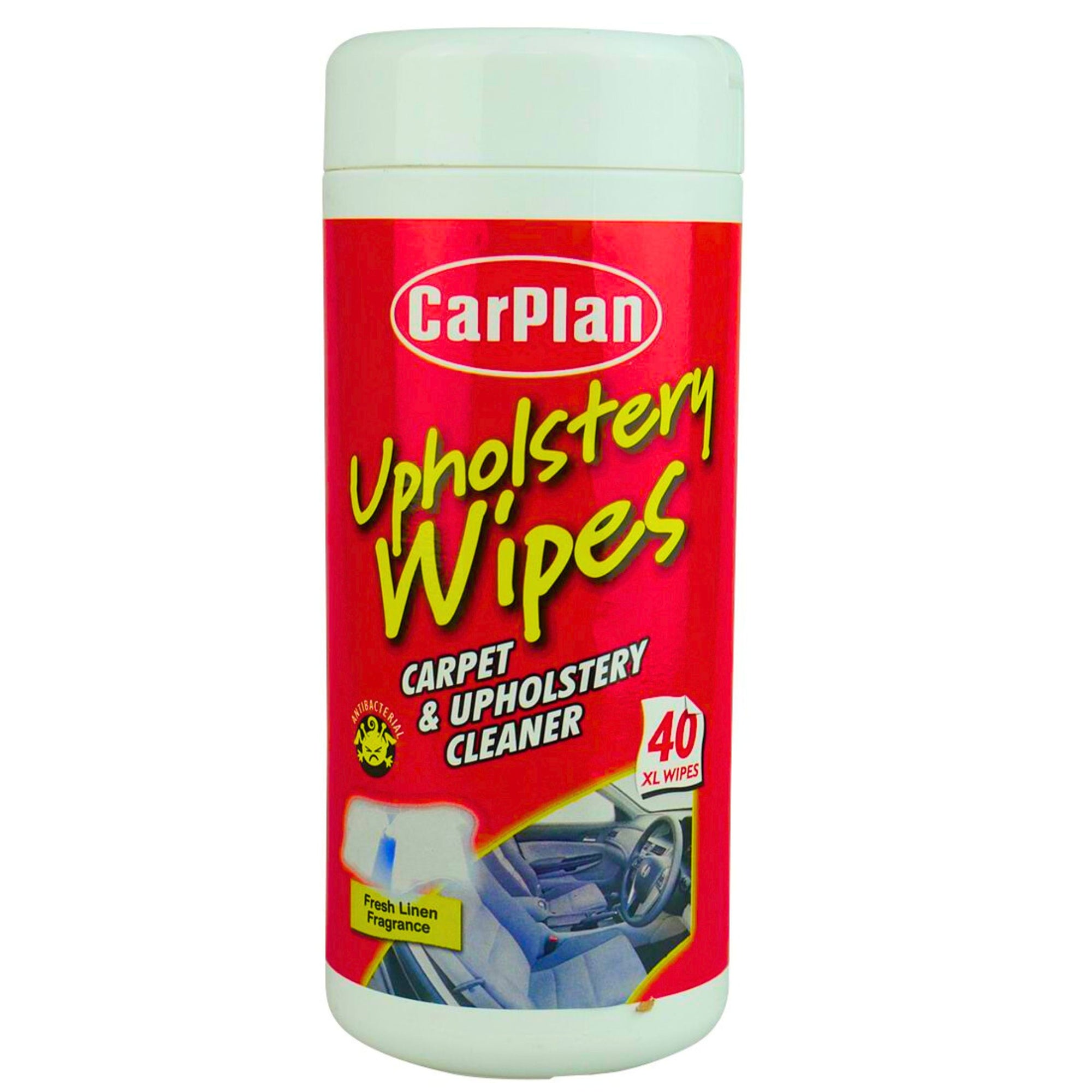 CARPET & UPHOLSTERY WIPES ANTI-BACTERIAL | TUB OF 40 WIPES - South East Clearance Centre