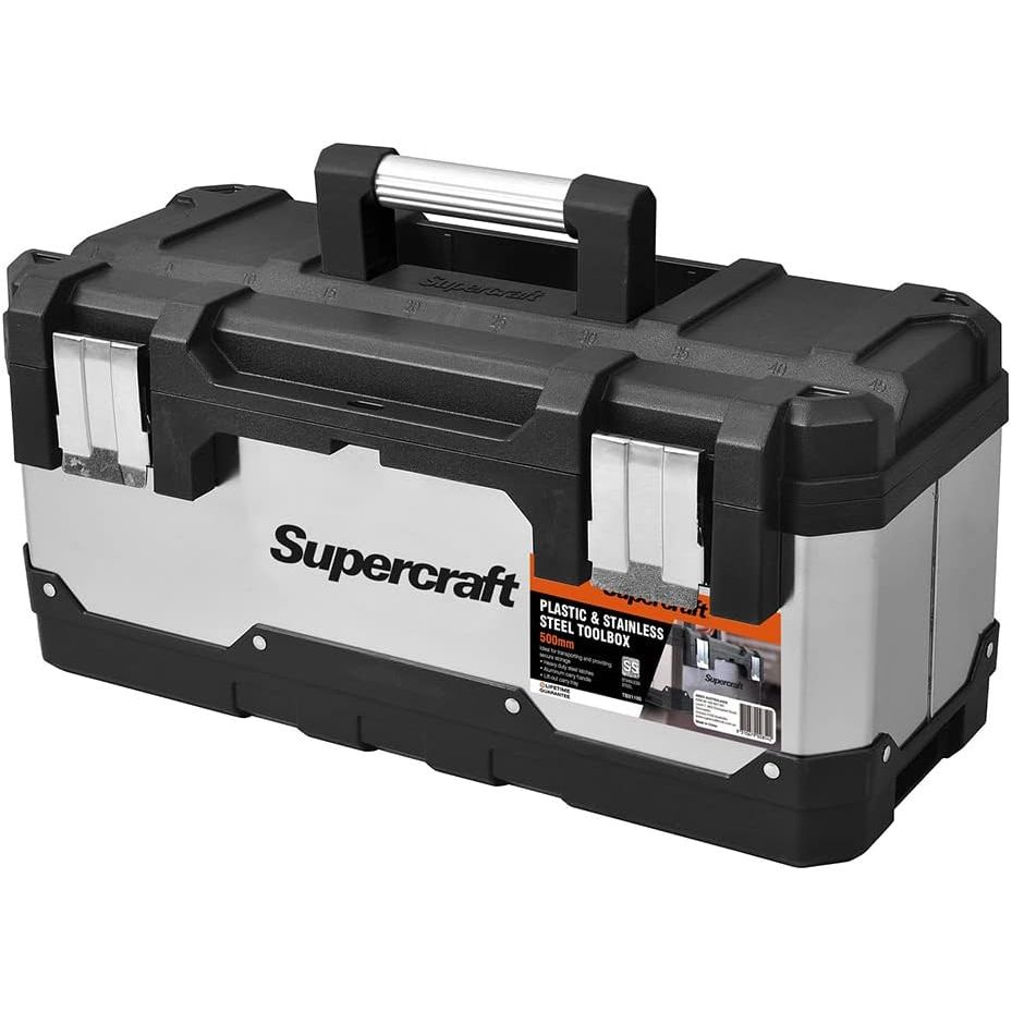 Supercraft Steel Plastic Secure Storage Tool Box, 470 mm Size