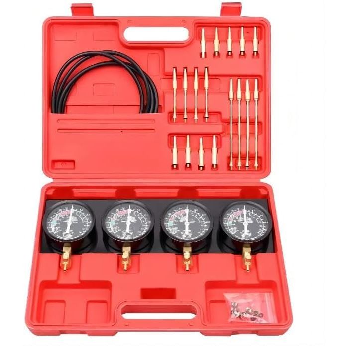 Fuel Vacuum Carburetor Synchronizer Kit Carb Sync Gauge Set Adjustable Balancer