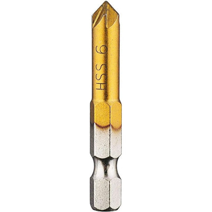 6pcs 6mm-19mm 5 Groove Countersink Bit Set 90 Counter Sink Chamfer Cutter 1/4" Hex Shank