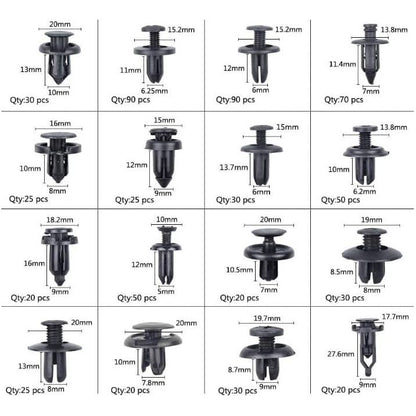 1126 piece Auto Car Trim Body Door Trim Panel Push Fastener Clip Assortment Kit - South East Clearance Centre