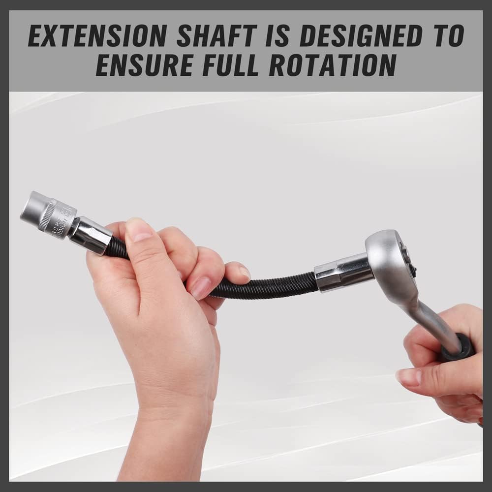 3-PIECE Flexible Socket Extension Bar Set 1/2" 1/4" 3/8" Shaft Drive 10" 8" 6" - South East Clearance Centre