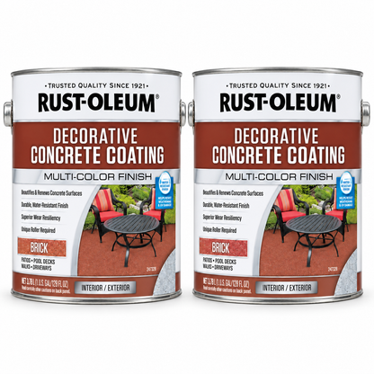 Rust-Oleum Decorative Concrete Coating 3.78L – Brick – Twin Pack