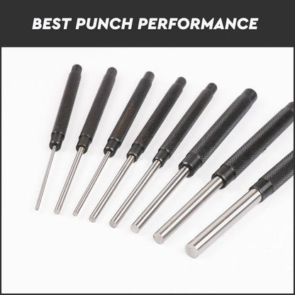 8 Piece Heavy Duty Pin Punch Set, 2.4-10mm - South East Clearance Centre