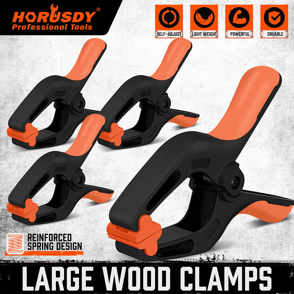 4 Piece 7 Rubber Grip Nylon Spring Clamps Durable DIY Woodworking South East Clearance Centre