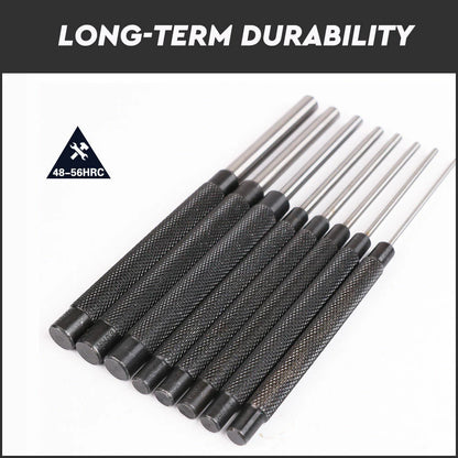 8 Piece Heavy Duty Pin Punch Set, 2.4-10mm - South East Clearance Centre