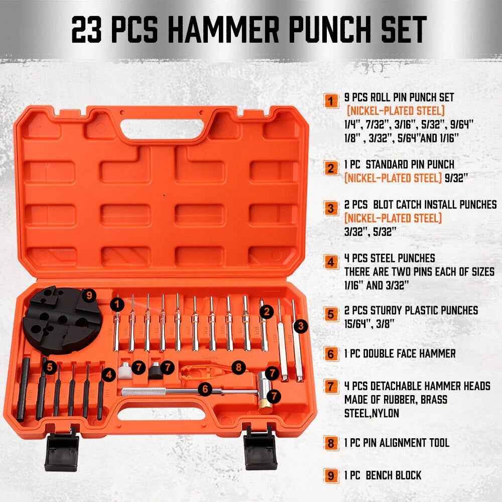 Hammer Punch Set & Bench Block - South East Clearance Centre