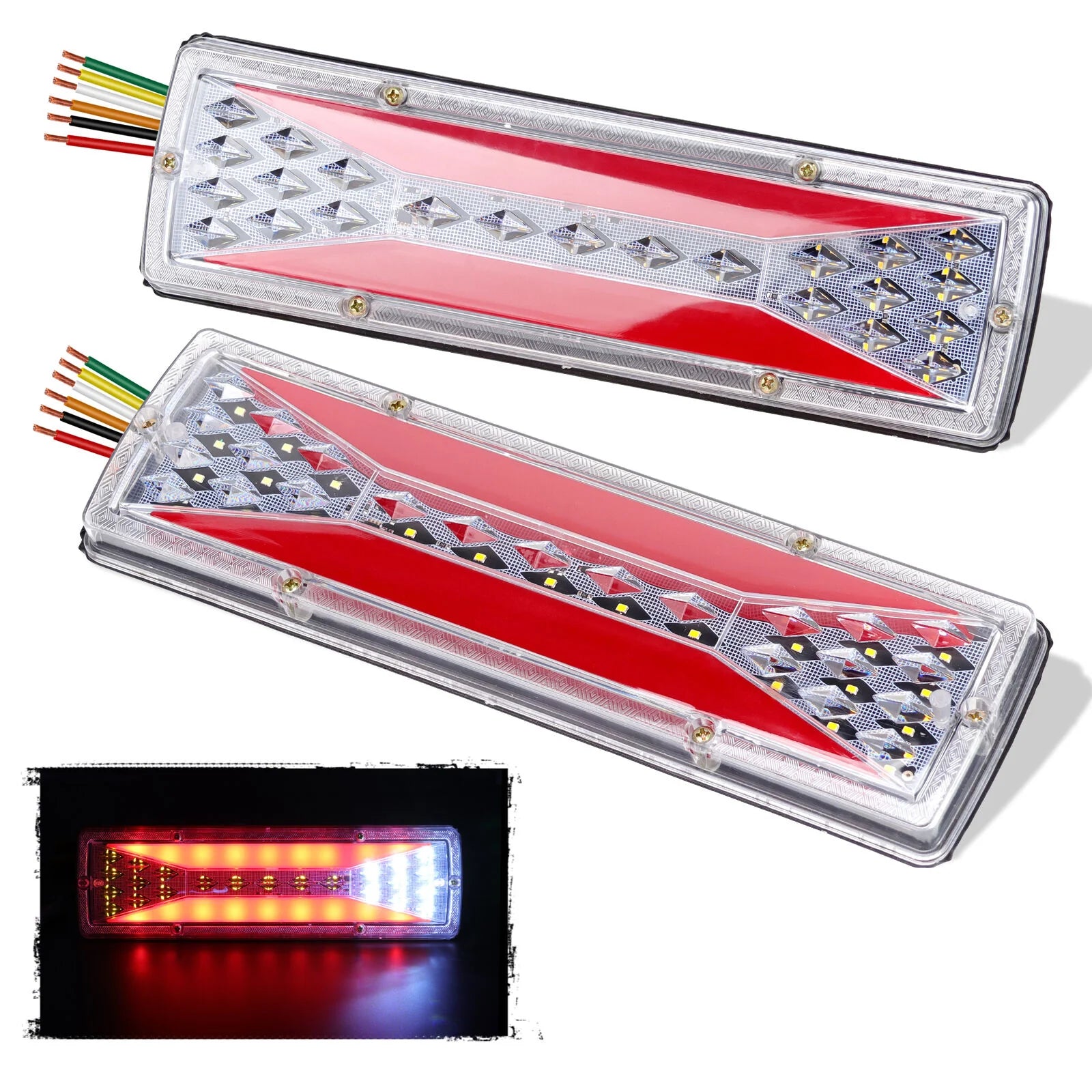 Twin Pack | LED Trailer Light Tail Lamps, Stop Brake Dynamic Indicator - South East Clearance Centre