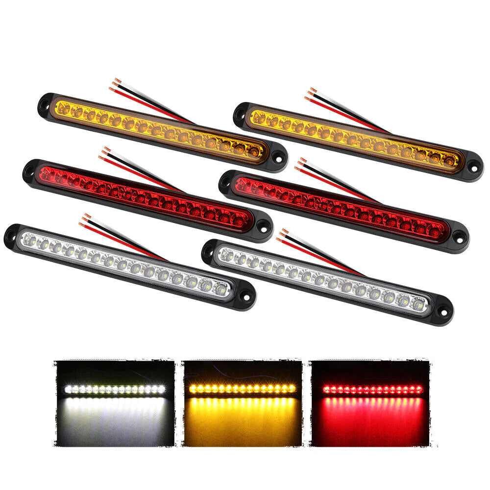 6 Piece | 15 LED Tail Lights UTE STOP Brake Indicator Reverse Slim Truck - South East Clearance Centre